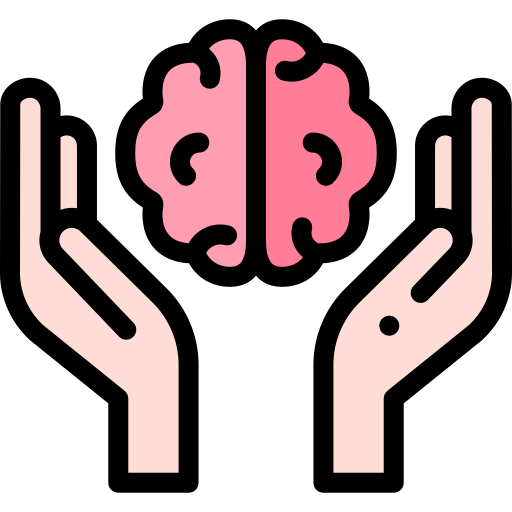 Graphic of caring hands and the mind.